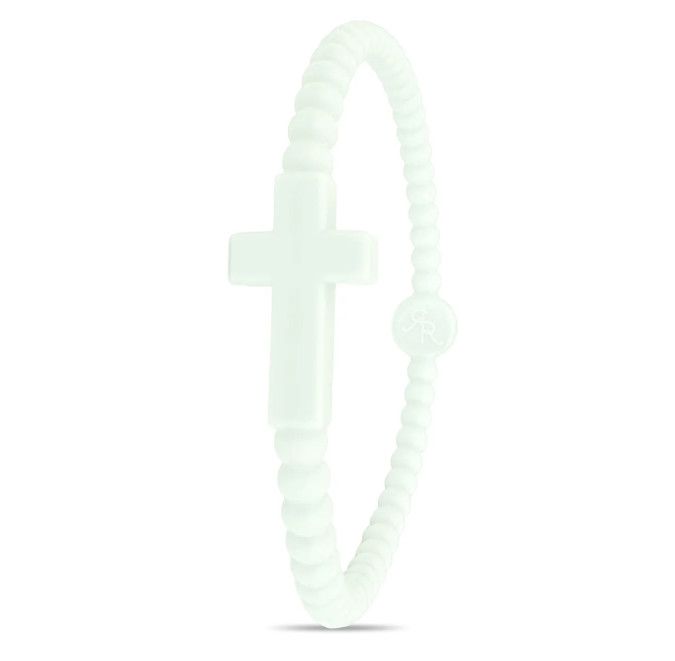 Jesus Cross Silicone Bracelet Clear