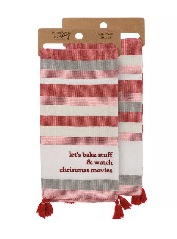 Bake Stuff &amp; Watch Christmas Movies Tea Towel