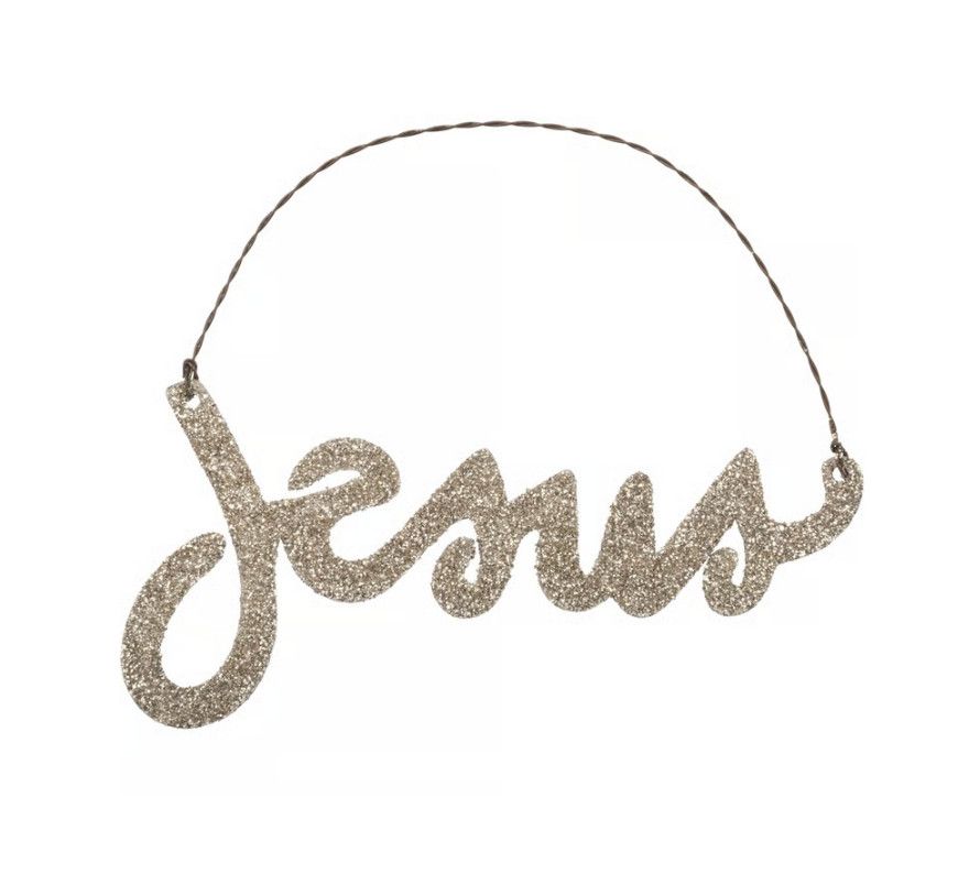 Jesus Glittered Ornament
