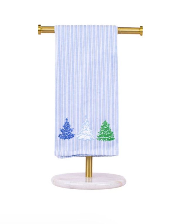 Evergreen Dreams Stripe Tea Towel