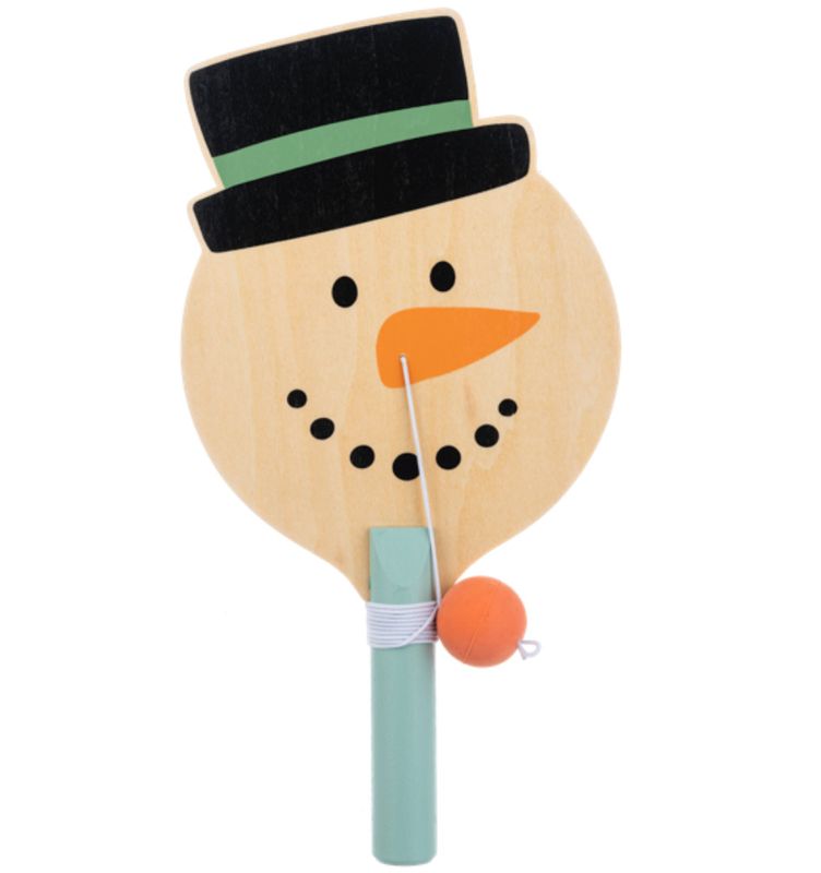 Wooden Holiday Paddle Ball