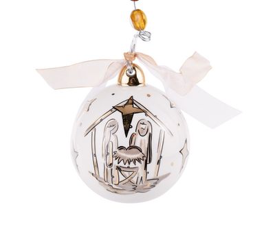 Gold Star Oh Holy Night Ornament