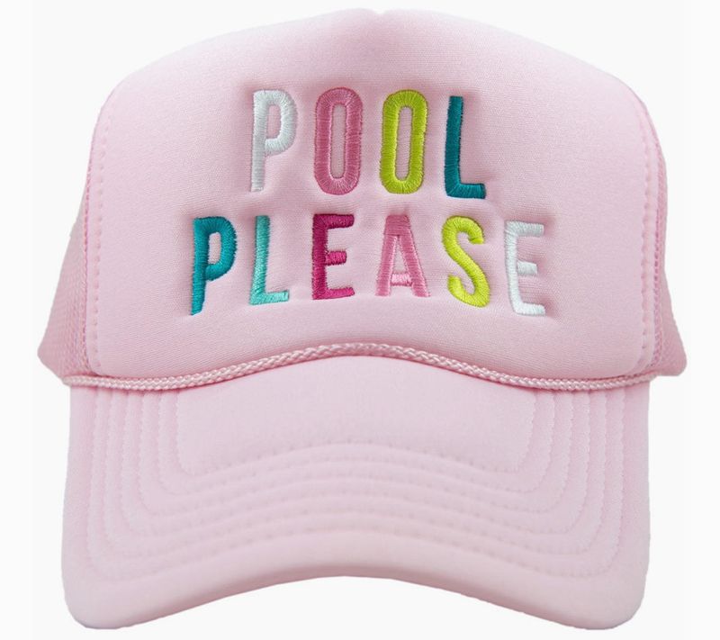 Pool Please Foam Trucker Hat | Light Pink