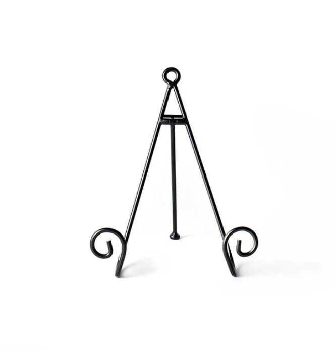 Happy Everything™ | Medium Swirl Plate Stand, Color: Black