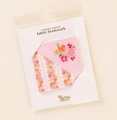Corner Keeper Fabric Bookmark | Petal Parade Pink