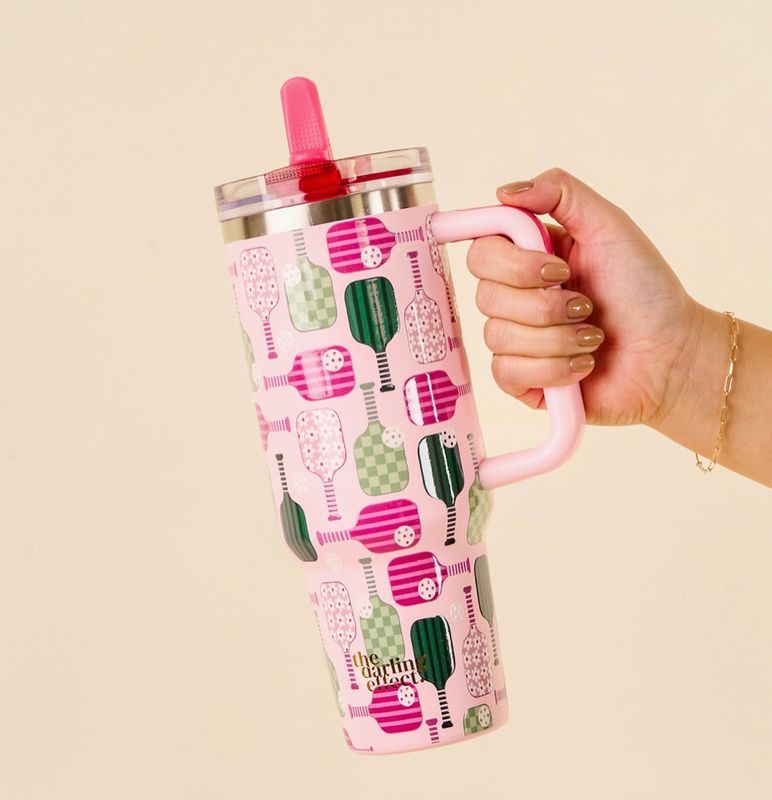 Flip Straw Tumbler | Pickleball Party 40oz