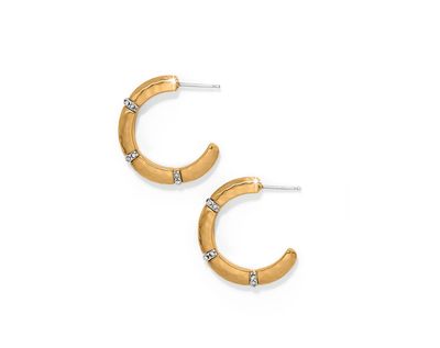 Meridian Geo Open Hoop Earrings GOLD