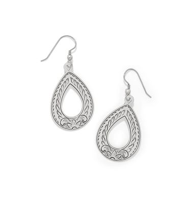 Mosaic Open Teardrop French Wire Earrings