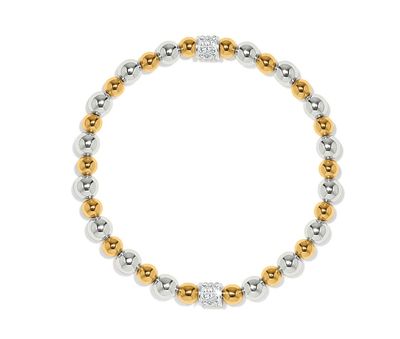 Meridian Petite Stretch Bracelet  Silver and Gold