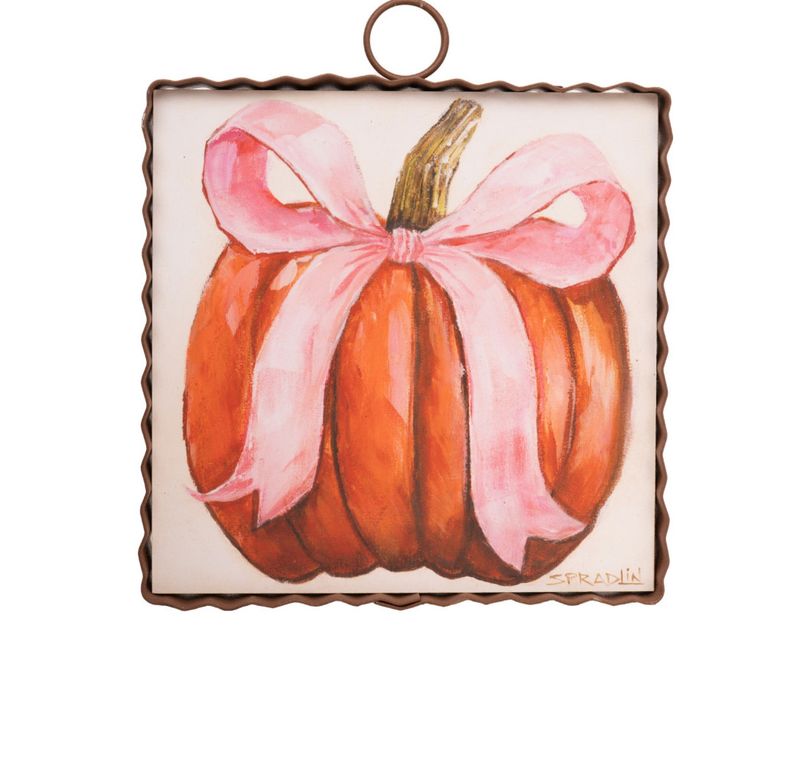 Round Top© Attachment | Mini Gallery Pink Ribbon Pumpkin