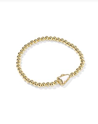 The Cheer Stretch Bracelet in White Mother of Pearl