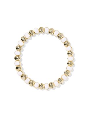 The Daphne Enamel Gold Stretch Bracelet