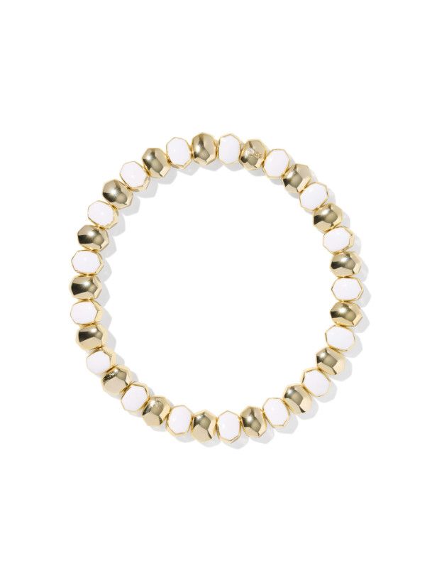The Daphne Enamel Gold Stretch Bracelet