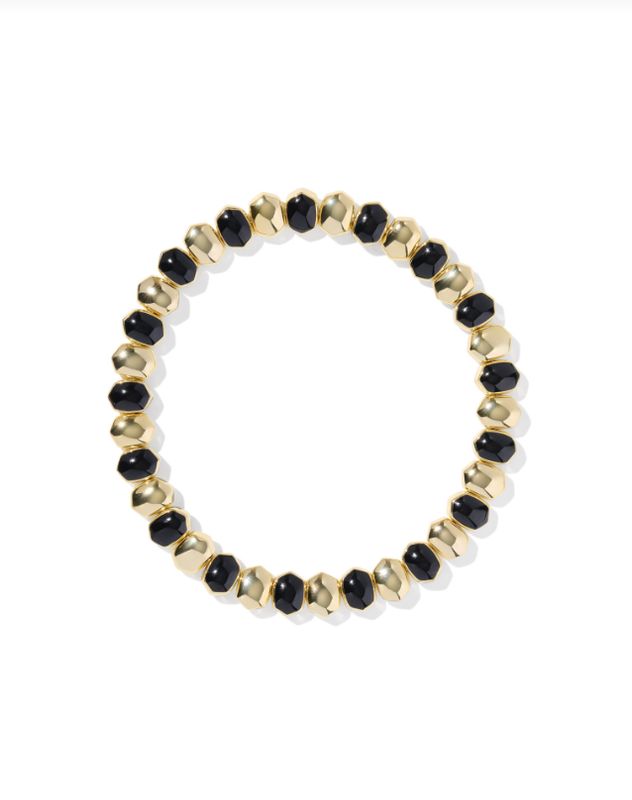 The Daphne Enamel Gold Stretch Bracelet