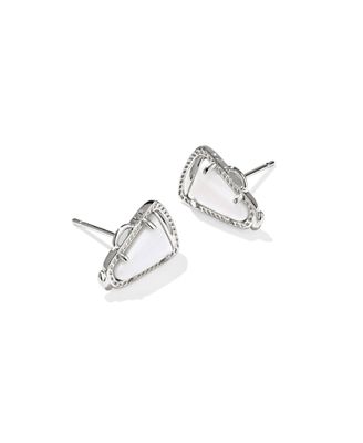 The Cheer Stud Earring in White Mother of Pearl