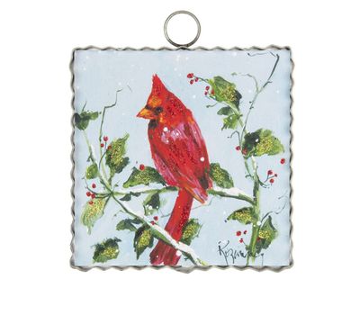 Round Top© Attachment | Mini Rozie&#39;s Cardinal &amp; Snowy Branch