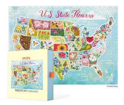 US State Flowers 1000 Piece Puzzle