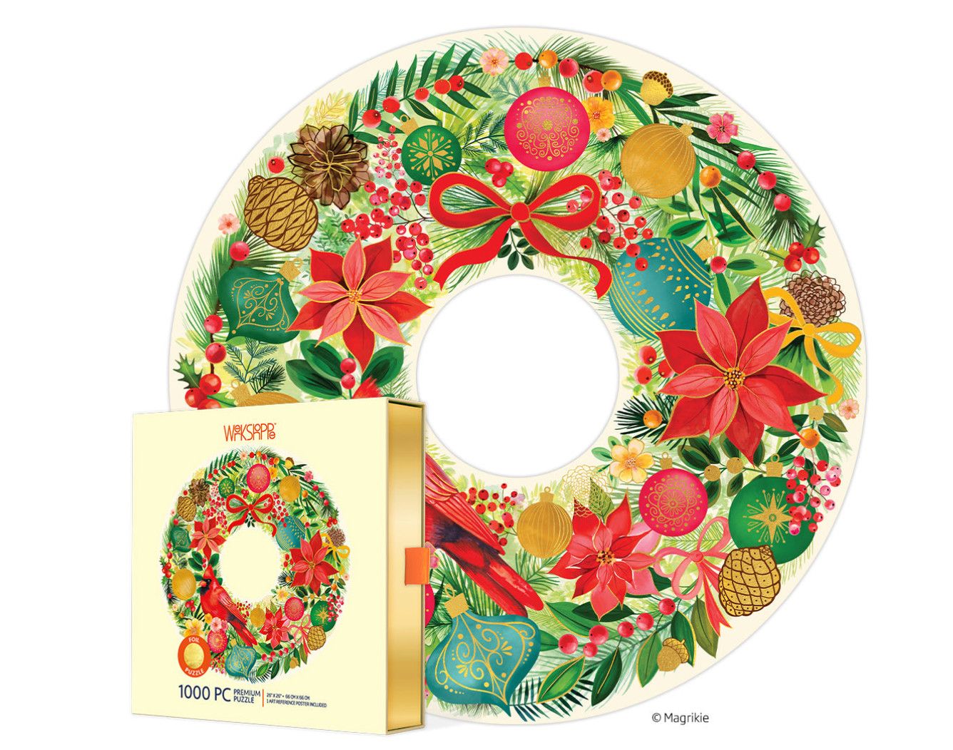 Holiday Wreath 1000 Piece Puzzle