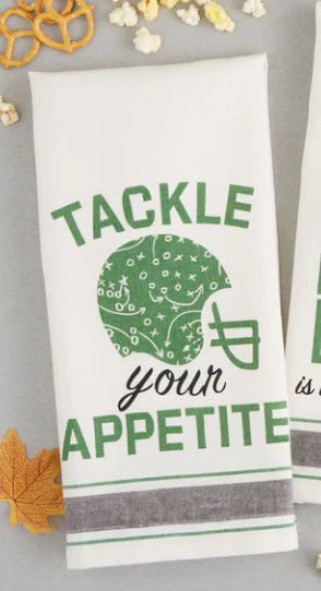 Football Tea Towel, Style: Tackle you Appetite