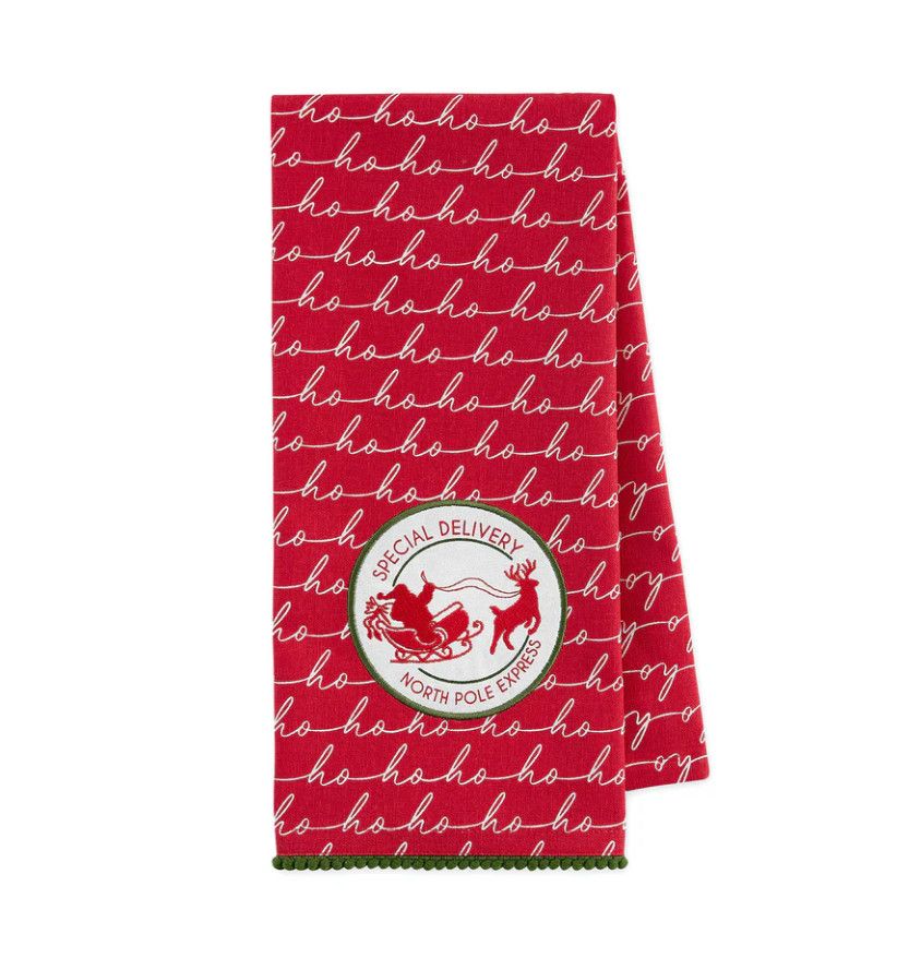 Special Delivery Embellished Tea Towel