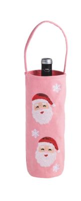 Santa Sequin Wine Bag