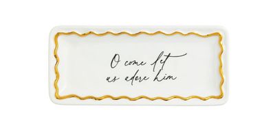 Oh Come Gold Edge Sentiment Tray