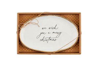 Wish You A Merry Christmas Bead Sentiment Plate