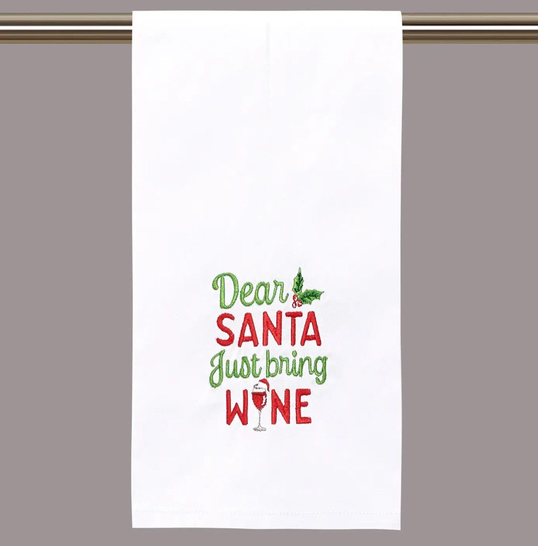 Just Bring Wine Tea Towel