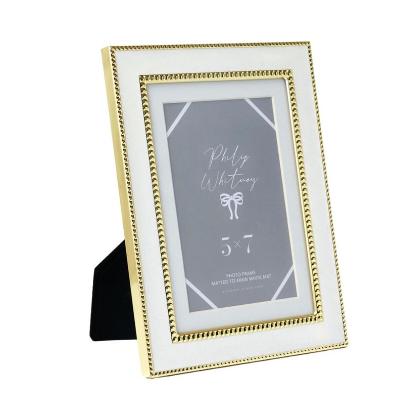 White &amp; Gold | 5x7 Frame