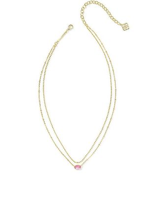 The Emilie Multistrand Necklace in Gold Azalea