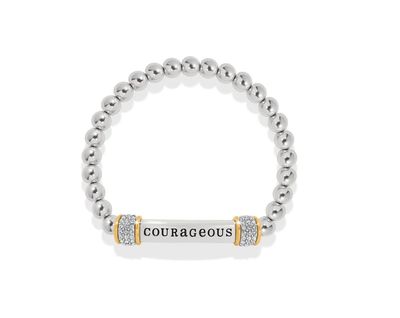 Meridian Courageous Two Tone Stretch Bracelet