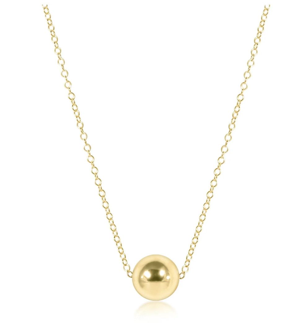16&quot; Necklace Gold Classic 8mm Gold
