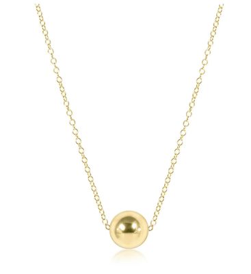 16&quot; Necklace Gold Classic 8mm Gold