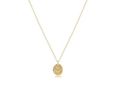 Inspire Love Small Gold Charm 16&quot; Gold Necklace