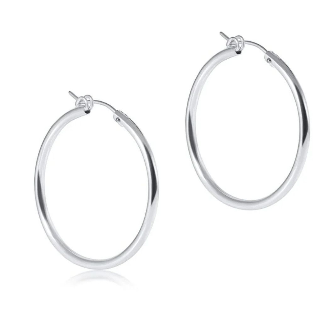 Round Sterling 1.25&quot; Smooth Hoop