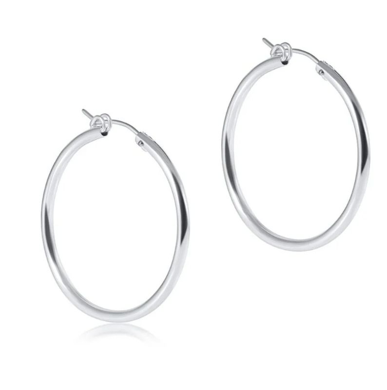 Round Sterling 1.25&quot; Smooth Hoop