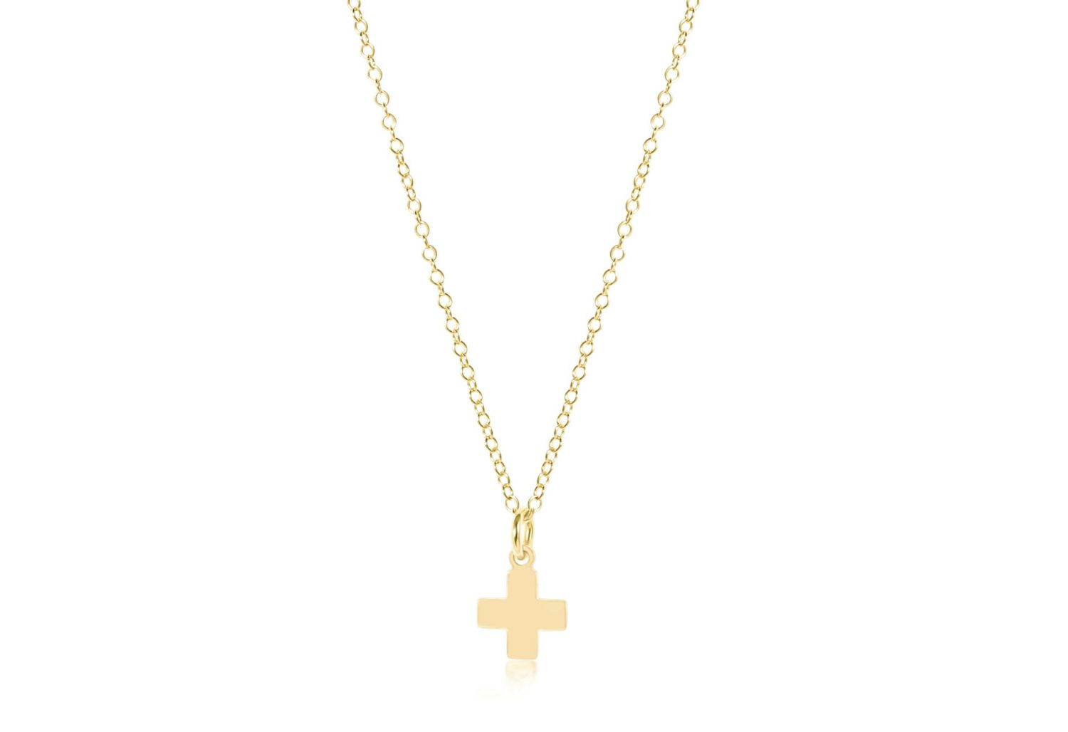 16&quot; Necklace Gold - Signature Cross Gold Charm