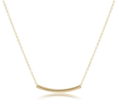 16&quot; Bliss Bar Small Gold Necklace Gold