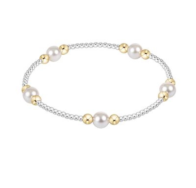 Purpose Pearl 6mm Bead Bracelet Mixed Metal