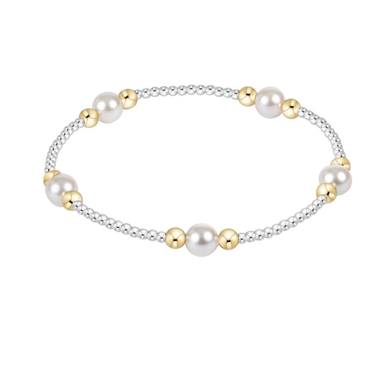 Enewton Purpose Pearl 6mm Bead Bracelet Mixed Metal