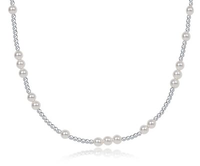 15&quot; Choker Hope Unwritten Sterling  4mm Pearl