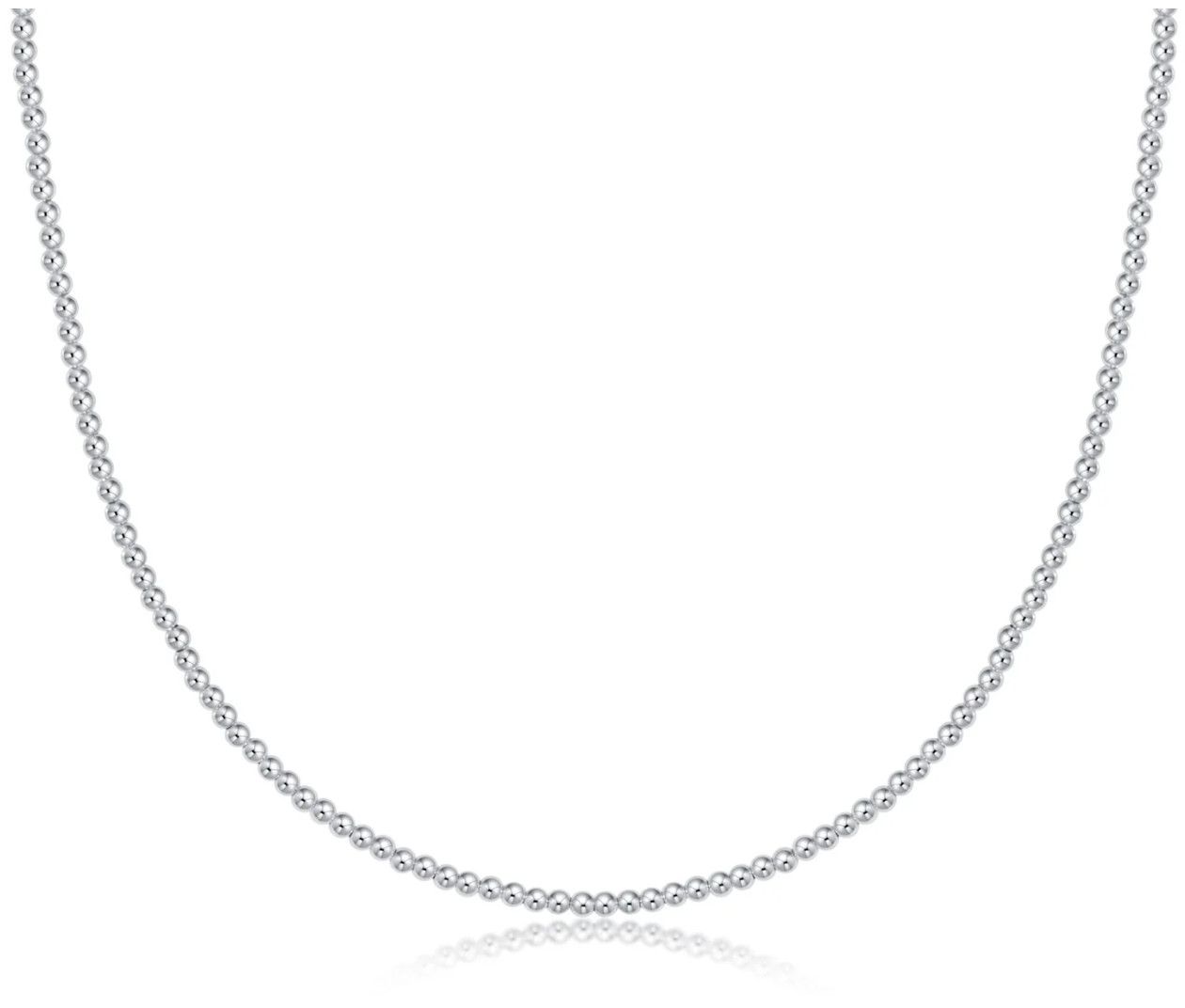 15&quot; Classic Sterling 2mm Bead Choker