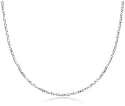 15&quot; Classic Sterling 2mm Bead Choker