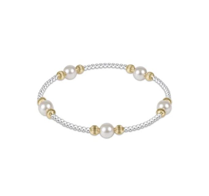 Purpose Dignity Pearl 6mm Bead Bracelet Mixed Metal