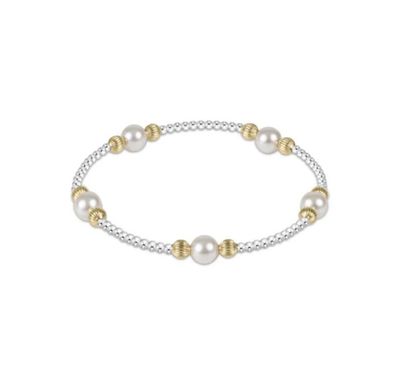 Purpose Dignity Pearl 6mm Bead Bracelet Mixed Metal