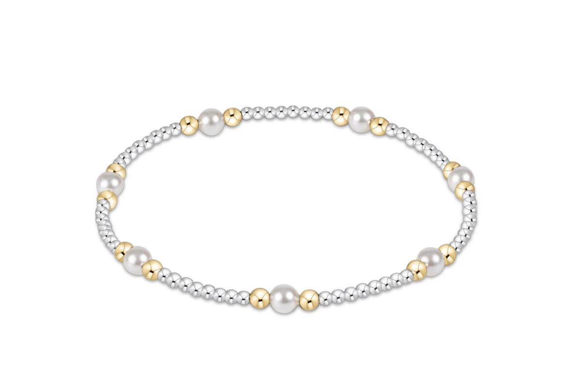 Purpose Pearl 4mm Bead Bracelet Mixed Metal