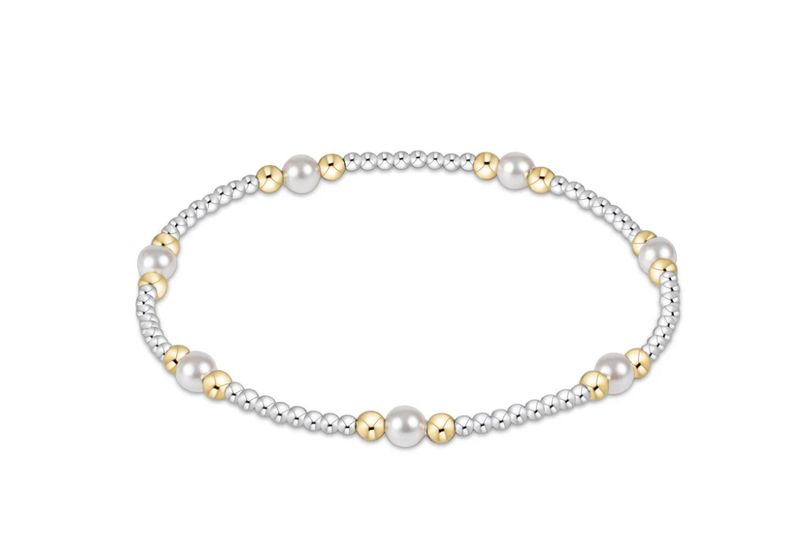Purpose Pearl 4mm Bead Bracelet Mixed Metal