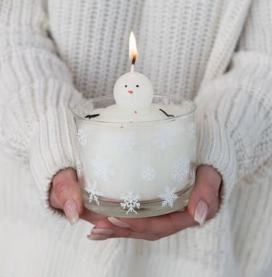 Snowman Filled Candle