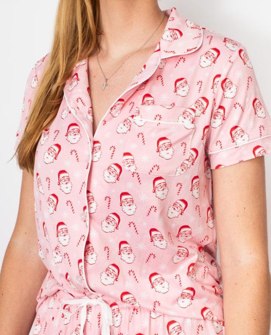 Candy Cane Cutie Button Up Sleep Shirt