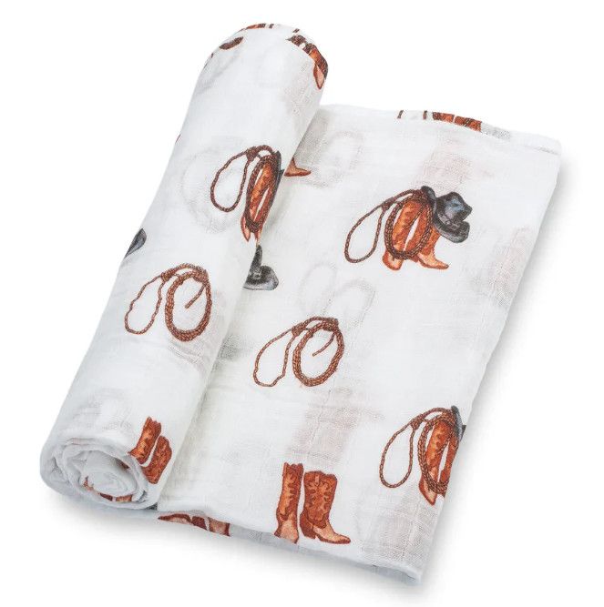 Western Boots Swaddle Blanket